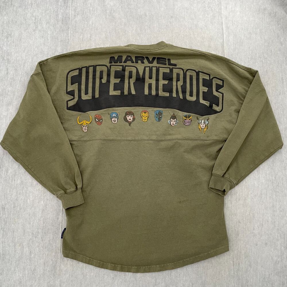 Disney Spirit Jersey Shirt Adult Extra Small Green Marvel Super Heroes 80yrs XS